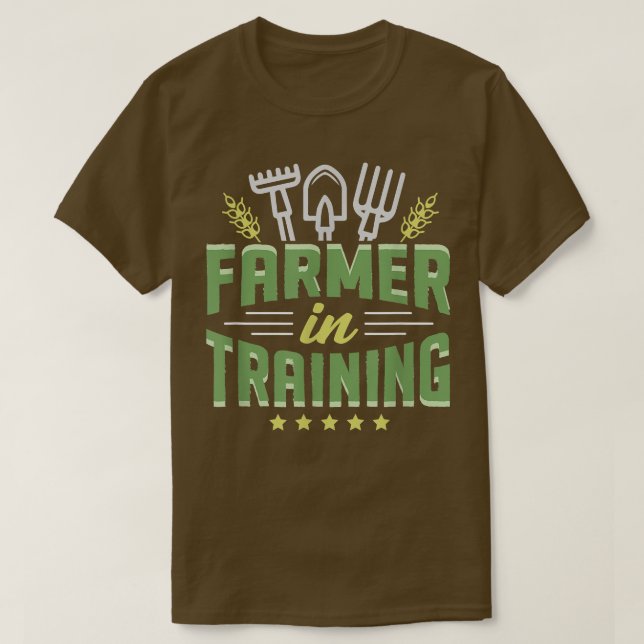 Farmer In Training Artwork For A Future Farmer  T-Shirt (Design Front)