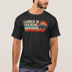 Farmer In Training Farming Retro Sunset Tractor F T-Shirt