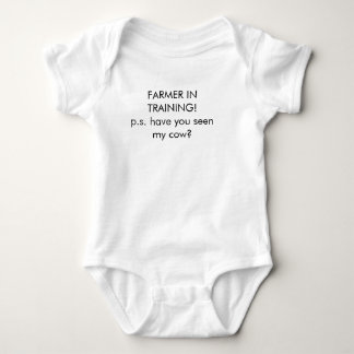 Farmer in training shirt(baby) baby bodysuit