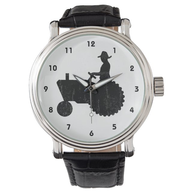 Farmer Man on Tractor Sign Watch (Front)