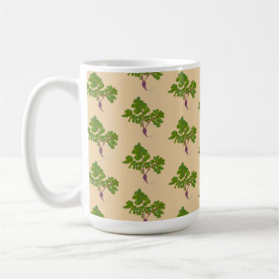 Farmer Radish Turnips Plants Gardening Pattern  Coffee Mug