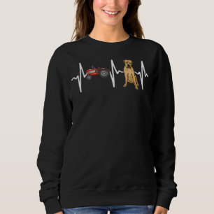 Farmer Tractor Boerboel Heartbeat Dog Sweatshirt