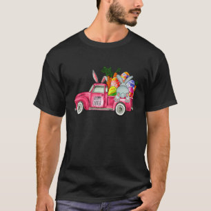 Farmer Truck Easter Bunny Egg Hunt Toddler Kids Bo T-Shirt
