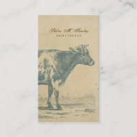 Farmer Vintage Dairy Cow Simple Rustic Cool Animal