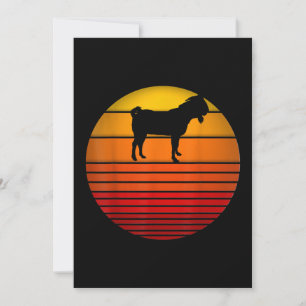 Farmer Vintage Retro Sunset Funny Farm Animal Goat Save The Date