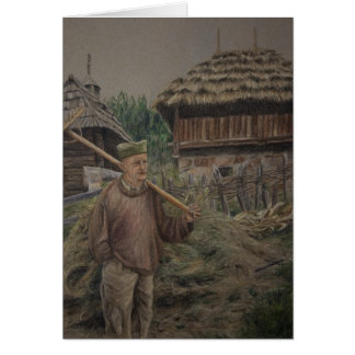 Farmer with rake, Sirogojno