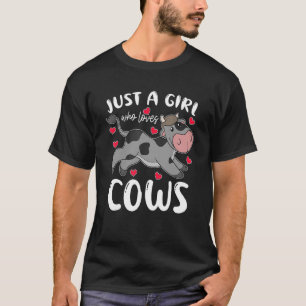 Farmer Women Farm Animal  Just A Girl Who Loves Co T-Shirt