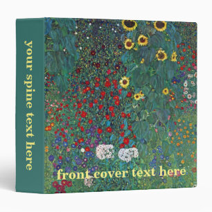 Farmergarden w Sunflower by Klimt, Vintage Flowers Binder