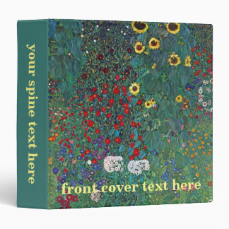 Farmergarden w Sunflower by Klimt, Vintage Flowers Binder