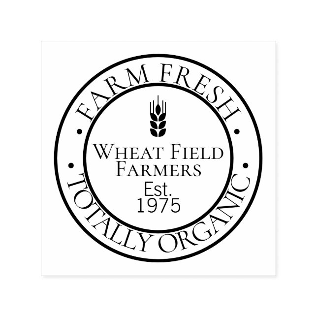 Farmers 100 Percent Organic Food Self-inking Stamp (Design)