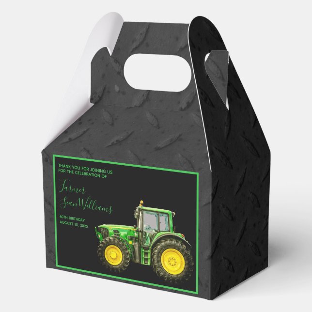 Farmer's 40th Birthday Party Favor Box (Front)