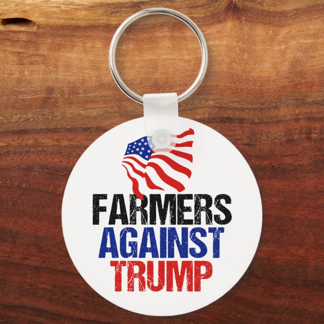 Farmers Against Trump 2024 Election Keychain (Front)