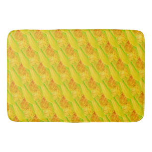 Farmer's Citrus Yellow Botanical Art Bath Mat