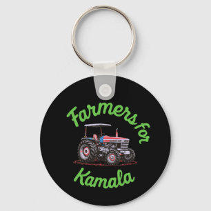 Farmers For Kamala Supporting Harris for President Keychain