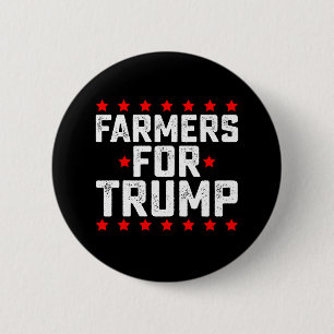 Farmers for Trump Presidential Election Vintage 2 Inch Round Button