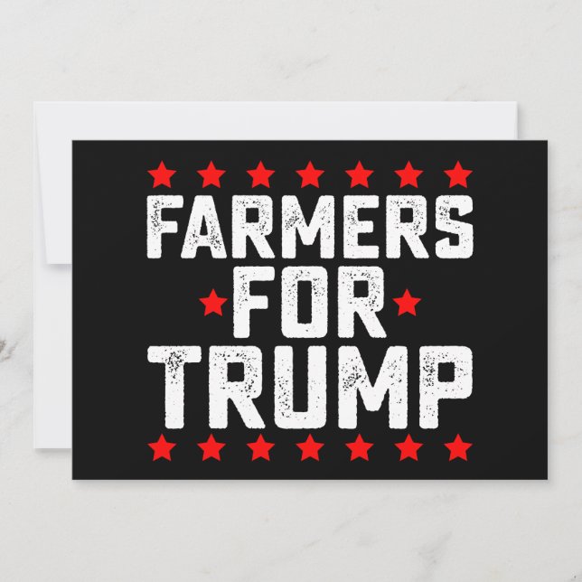Farmers for Trump Presidential Election Vintage Invitation (Front)