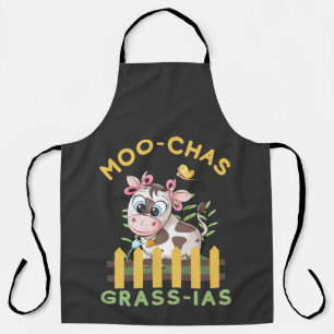Farmers Heifer Cow Farm Girl Moo-chas Grass-ias Apron