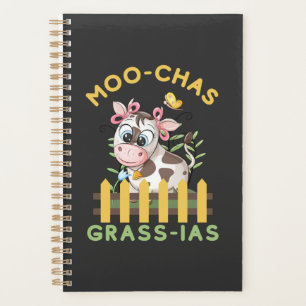 Farmers Heifer Cow Farm Girl Moo-chas Grass-ias Planner