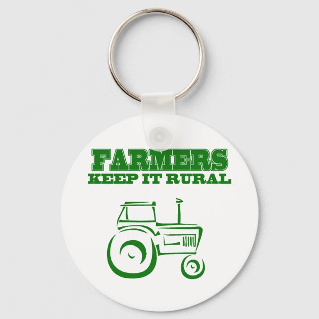 Farmers Keep It Rural Keychain (Front)