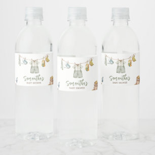 Farmers Locally Grown Baby Shower Water Bottle Label