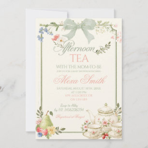 Farmer's Market Afternoon Tea Baby shower Invitation