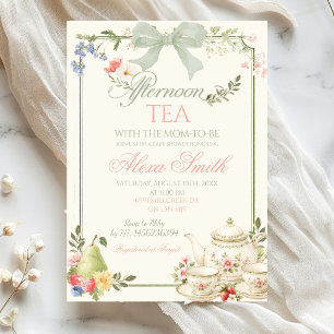 Farmer's Market Afternoon Tea Baby shower Invitation