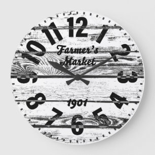 Farmer's Market Antique Large Clock