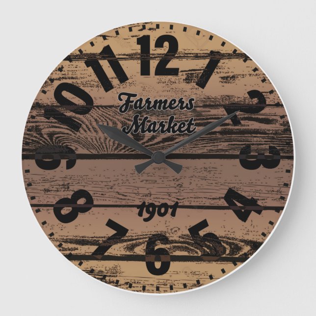 Farmers Market Antique Large Clock (Front)