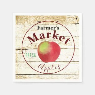 Farmer's market apples  napkin