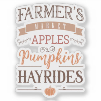 Farmer's Market Apples Pumpkins Hayrides Custom