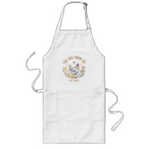 Farmers Market Apron Watercolor Grey Hen Meadow