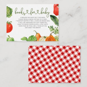Farmers Market Baby Shower Book Request  Enclosure Card