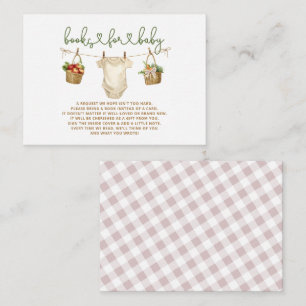 Farmers Market Baby Shower Book Request  Enclosure Card