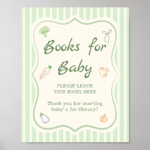 Farmers Market Baby Shower Books for baby  Poster