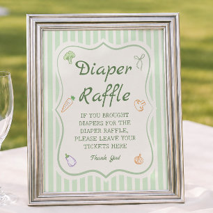 Farmers Market Baby Shower Diaper Raffle Poster