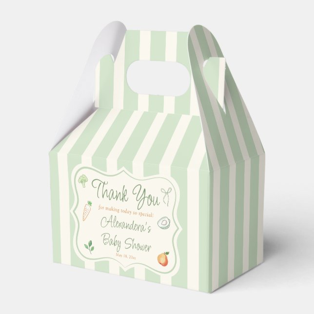 Farmers Market Baby Shower Favor Box (Front Side)