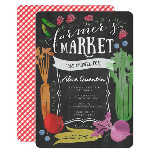 Farmers Market Baby Shower Invitation