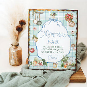 Farmers Market Baby Shower Mom-osa Bar Poster