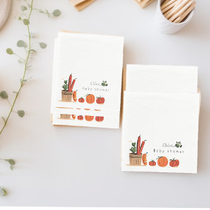 Farmers market baby shower napkin