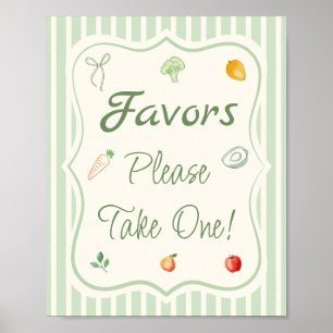 Farmers Market Baby Shower Party Favour Poster