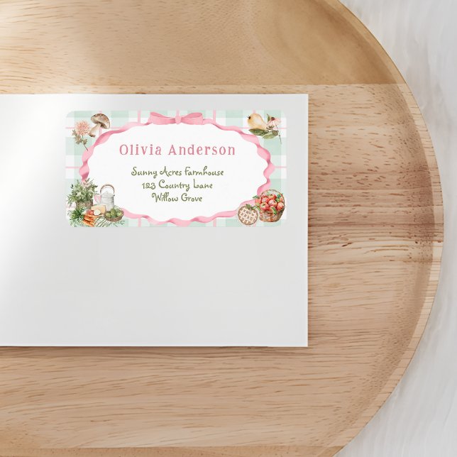 Farmers Market Baby Shower Return Address Label (Creator Uploaded)