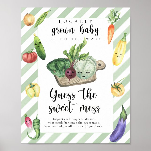 farmers market baby shower - sweet mess poster (Front)