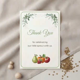 Farmers Market Baby Shower Thank You Cards Set