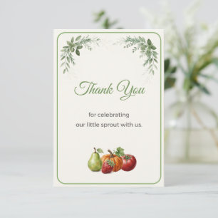 Farmers Market Baby Shower Thank You Cards Set