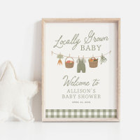 Farmers Market Baby Shower Welcome Sign