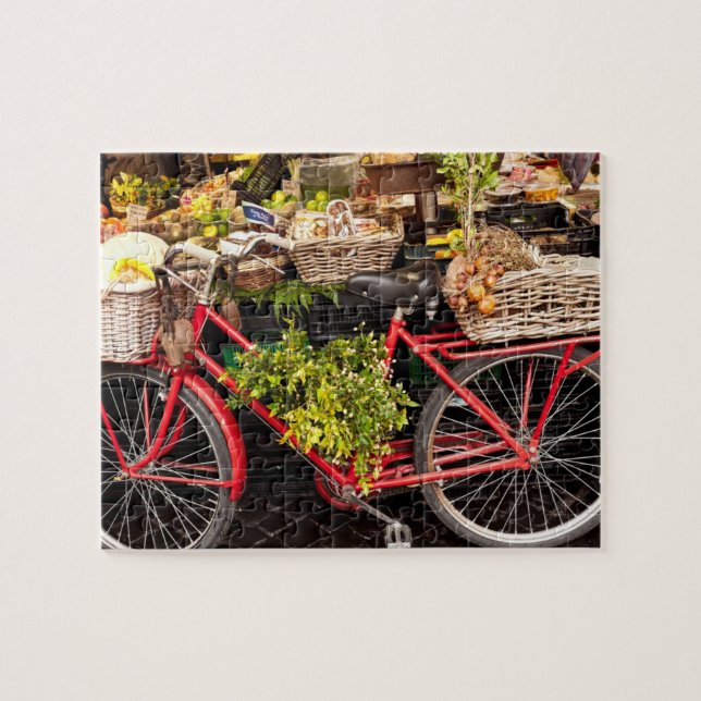 Farmers Market Bicycle Jigsaw Puzzle (Horizontal)
