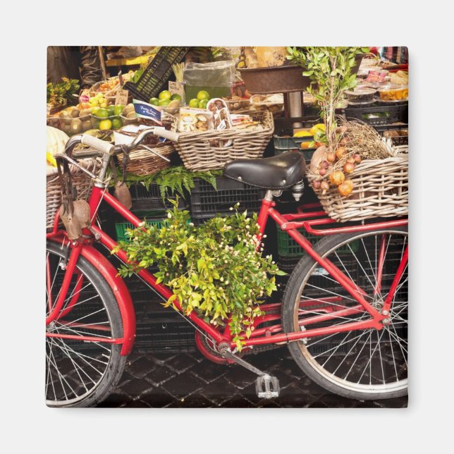 Farmers Market Bicycle Magnet (Front)