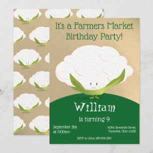 Farmers Market Birthday Invitation