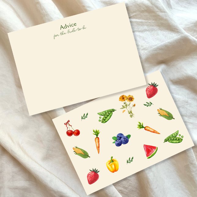 Farmers Market Bridal Shower Advice Card (Creator Uploaded)