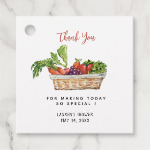 Farmers market Bridal shower Favour Tags